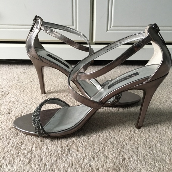 Nina Grey Metallic Heels (Worn Once!) - Picture 2 of 6
